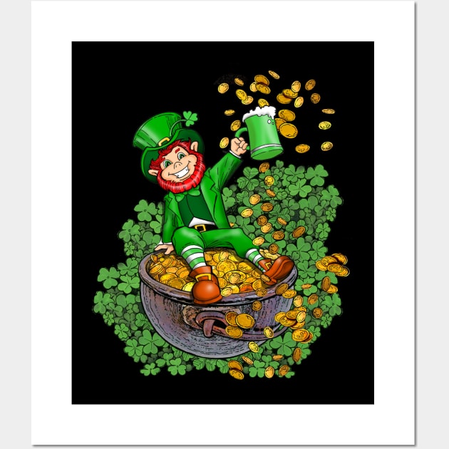 St. Patrick's Day Lucky Leprechaun Wall Art by AlcantaraArt